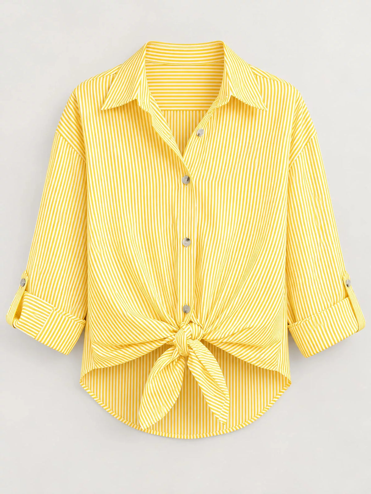 Casual Striped Button-Down Shirt