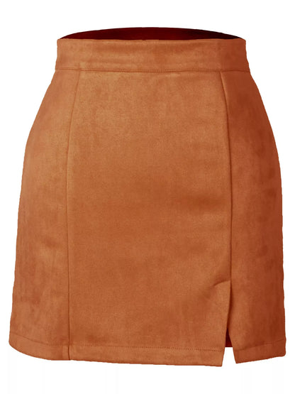 High-Waisted Slit Skirt