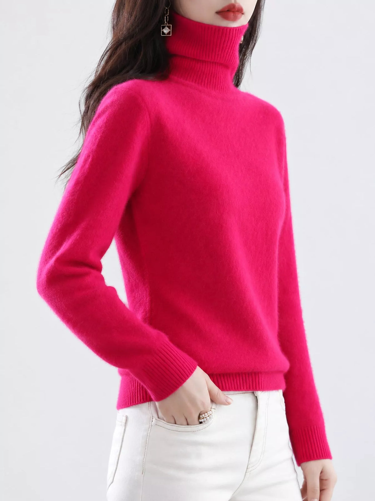 Full Size Turtleneck Long Sleeve Sweater Plus Size