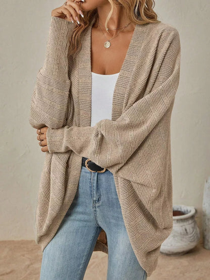 Open-Front Batwing Sleeve Cardigan