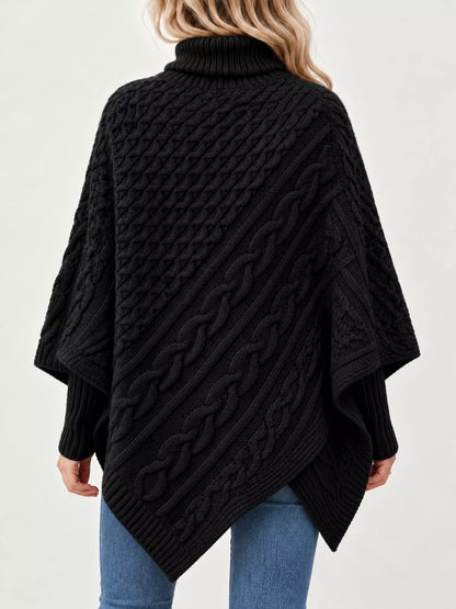 Turtleneck Cable-Knit Sweater