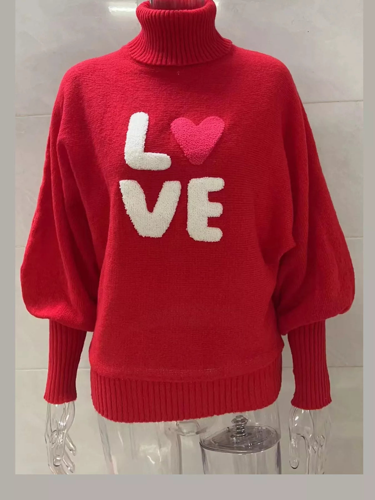 Christmas Letter Turtleneck Sweater