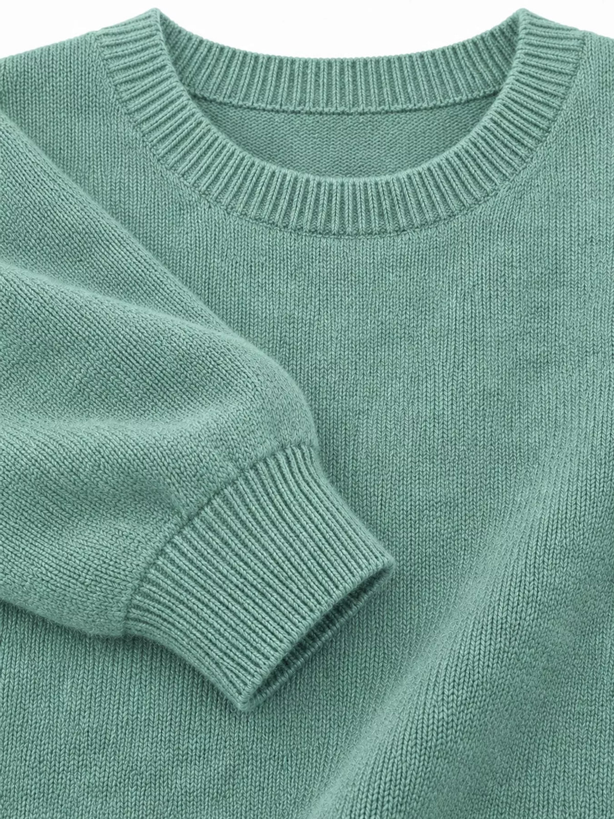 Full Size Classic Crew Neck Sweater Plus Size