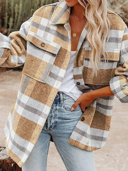 Plaid Button Up Shacket