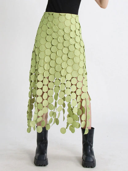 Fringe Midi Skirt