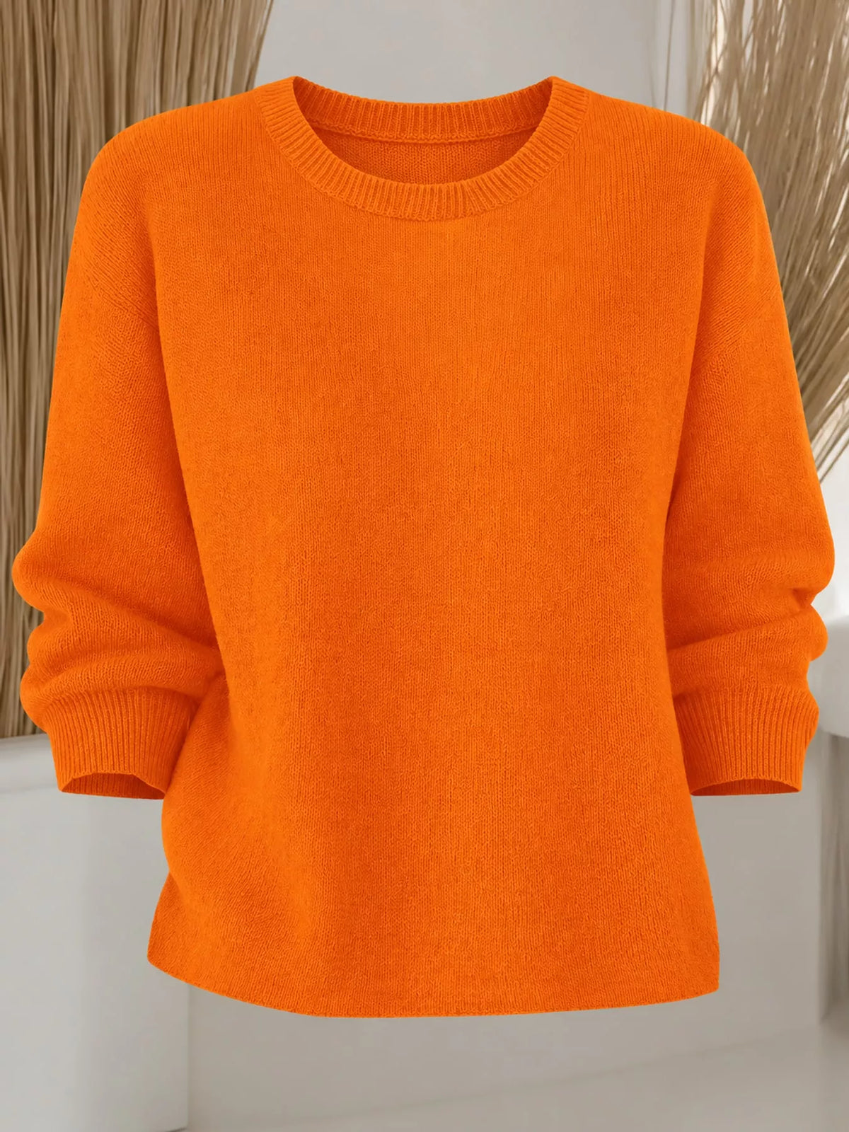 Full Size Classic Crew Neck Sweater Plus Size