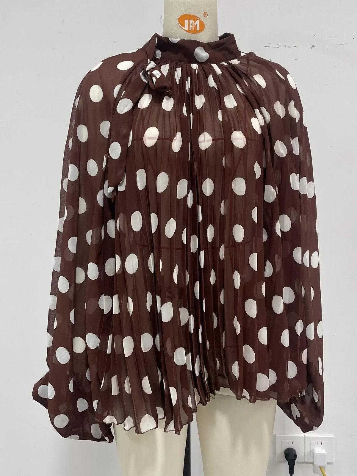 Polka Dot Long Sleeve Blouse