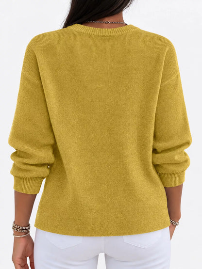 Full Size Classic Crew Neck Sweater Plus Size