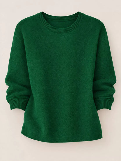 Full Size Classic Crew Neck Sweater Plus Size