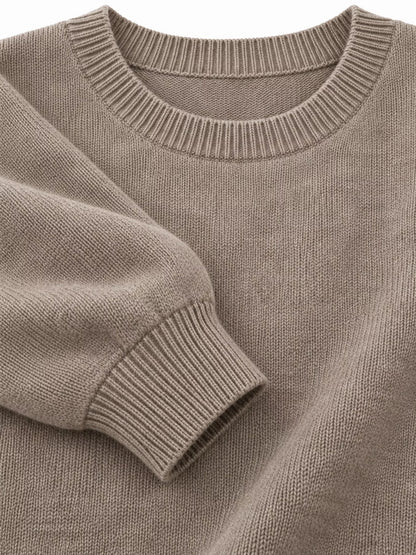 Full Size Classic Crew Neck Sweater Plus Size