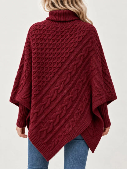 Turtleneck Cable-Knit Sweater