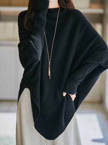 Asymmetrical Lantern Sleeve Sweater