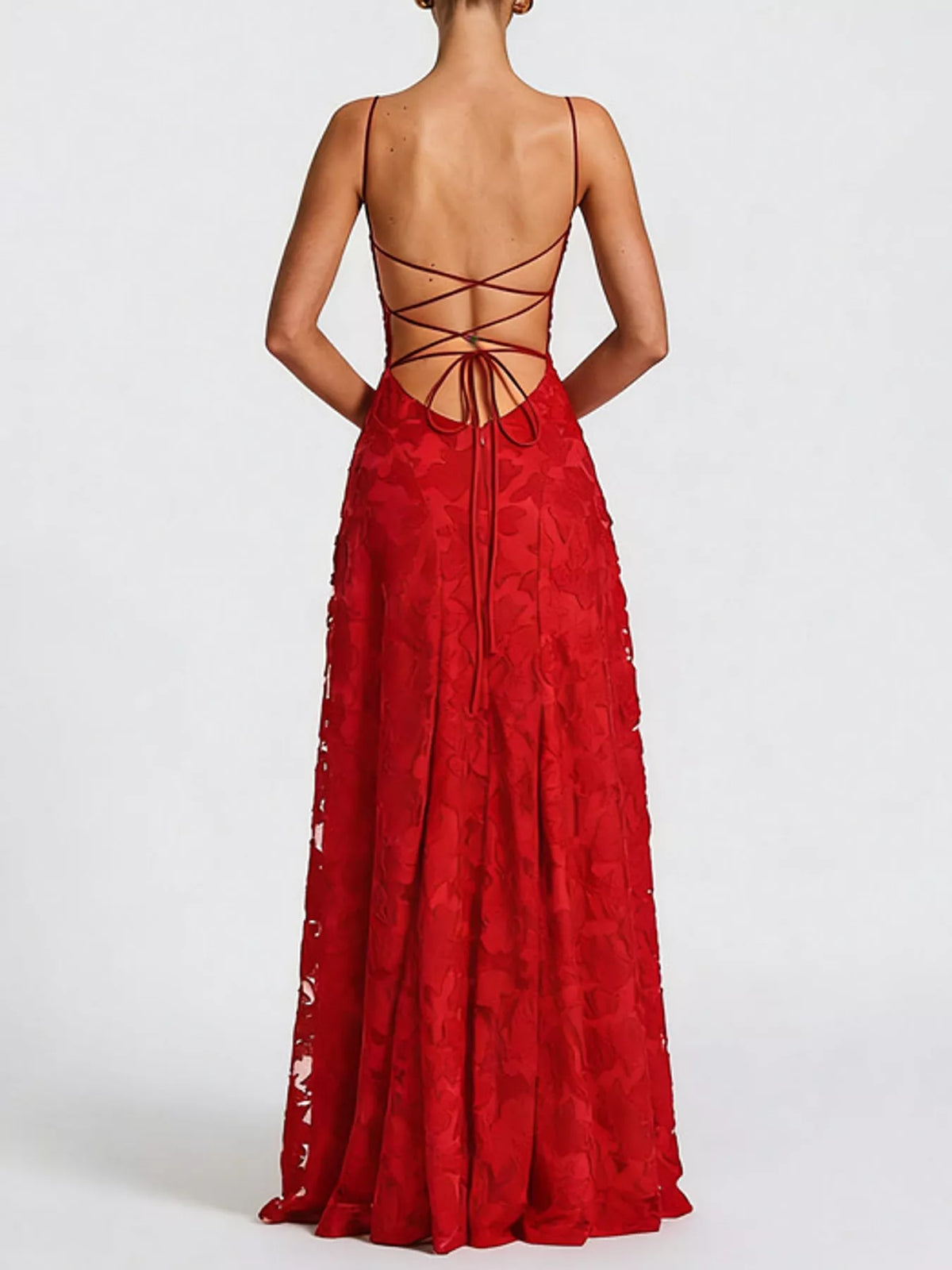 Backless Lace Maxi Dress
