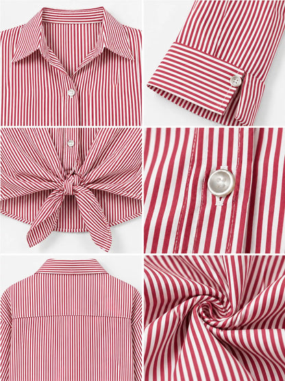 Casual Striped Button-Down Shirt