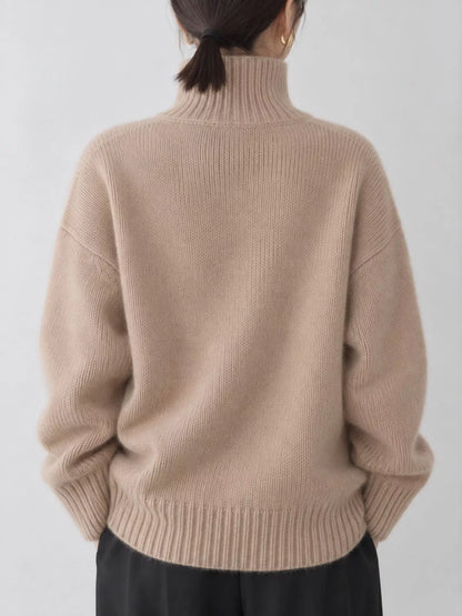 Turtleneck Dropped Shoulder Sweater