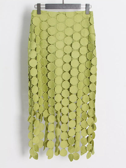Fringe Midi Skirt