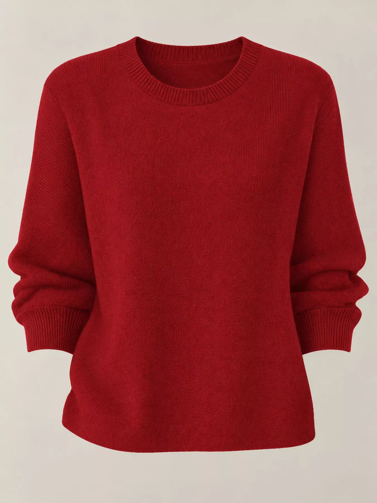 Full Size Classic Crew Neck Sweater Plus Size
