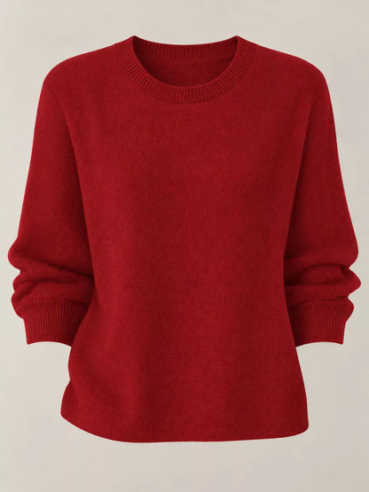 Full Size Classic Crew Neck Sweater Plus Size