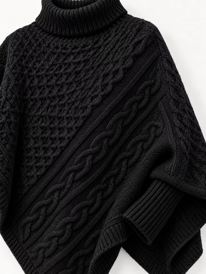 Turtleneck Cable-Knit Sweater