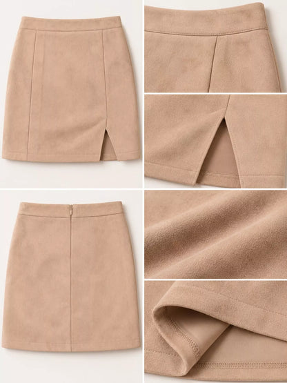High-Waisted Slit Skirt