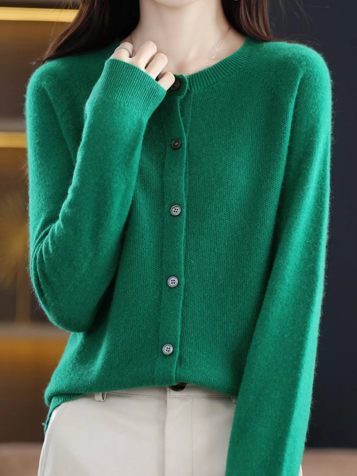 Button-Down Long Sleeve Cardigan