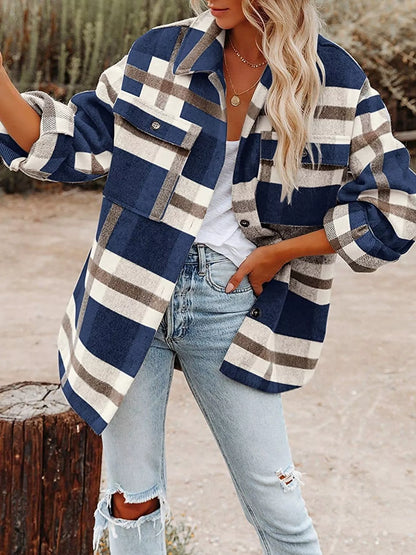 Plaid Button Up Shacket