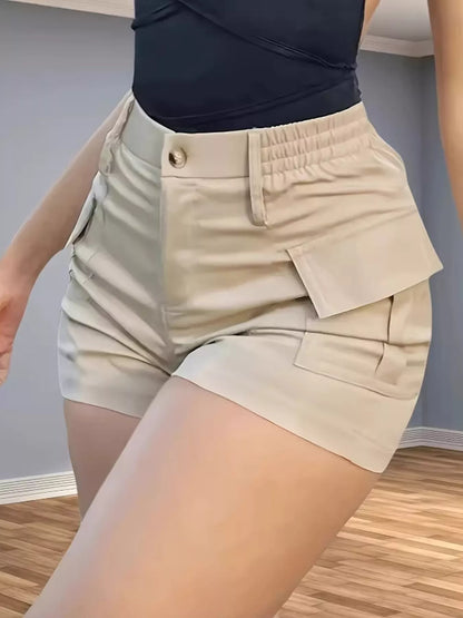 High-Waisted Cargo Shorts