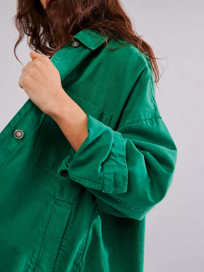 Button Up Long Sleeve Denim Jacket