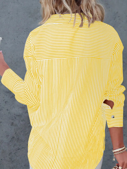 Casual Striped Button-Down Shirt