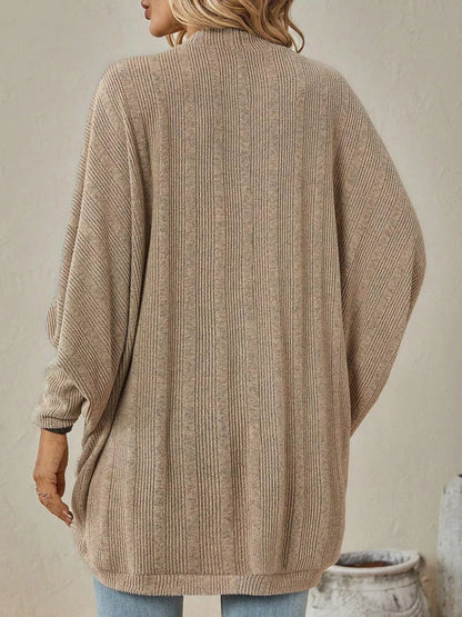 Open-Front Batwing Sleeve Cardigan