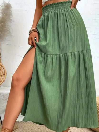 Frill Slit Skirt