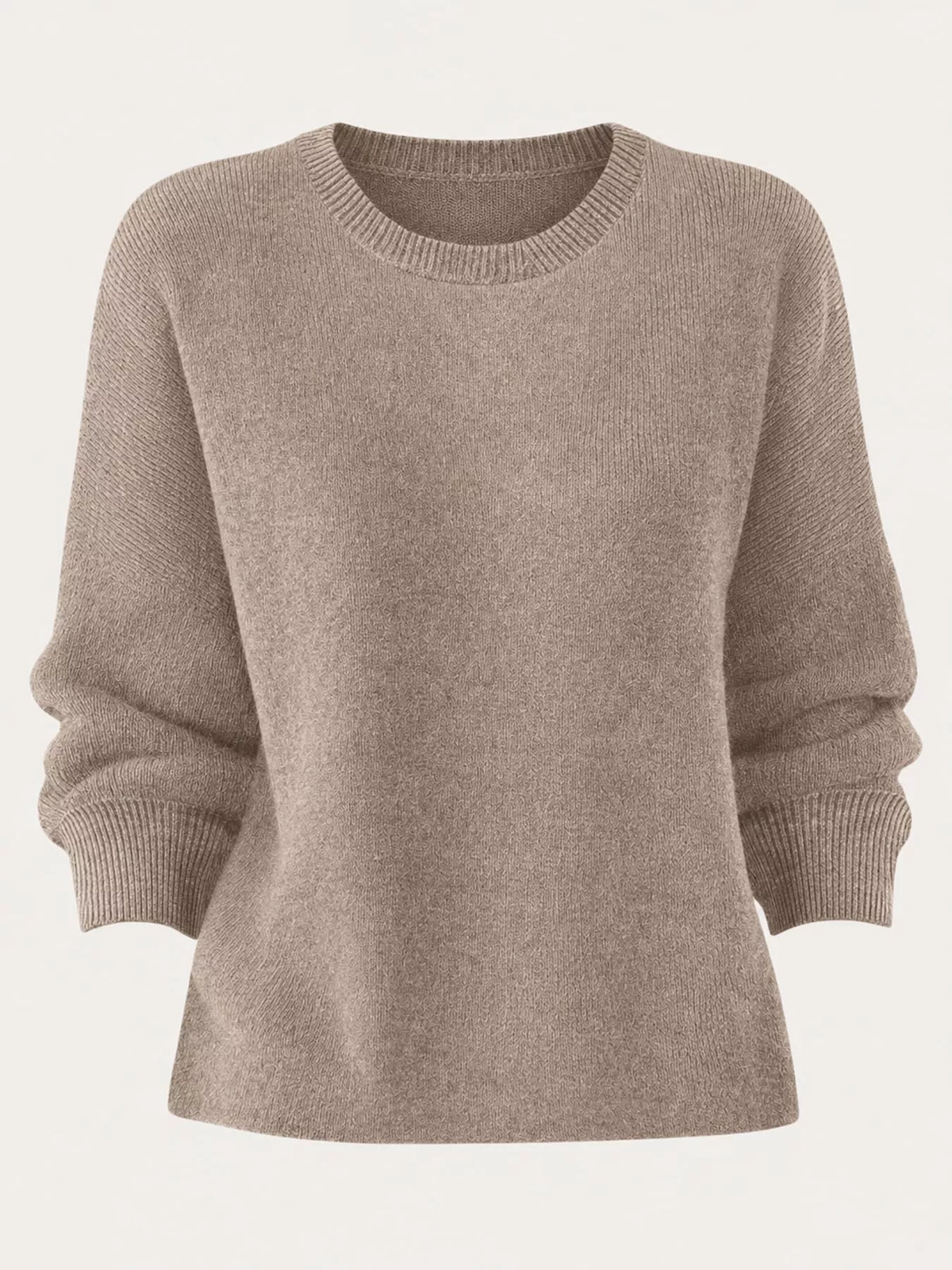 Full Size Classic Crew Neck Sweater Plus Size