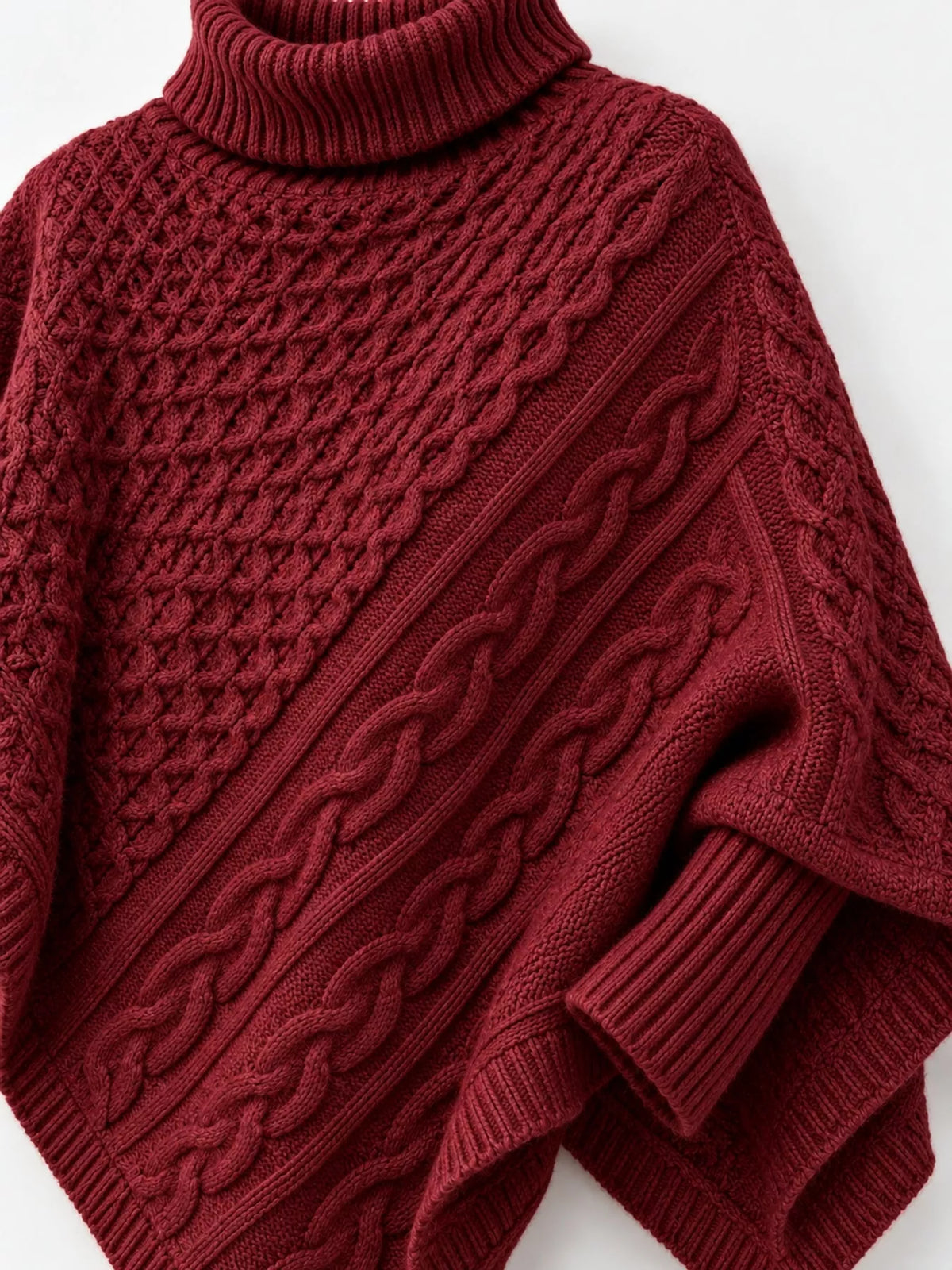 Turtleneck Cable-Knit Sweater